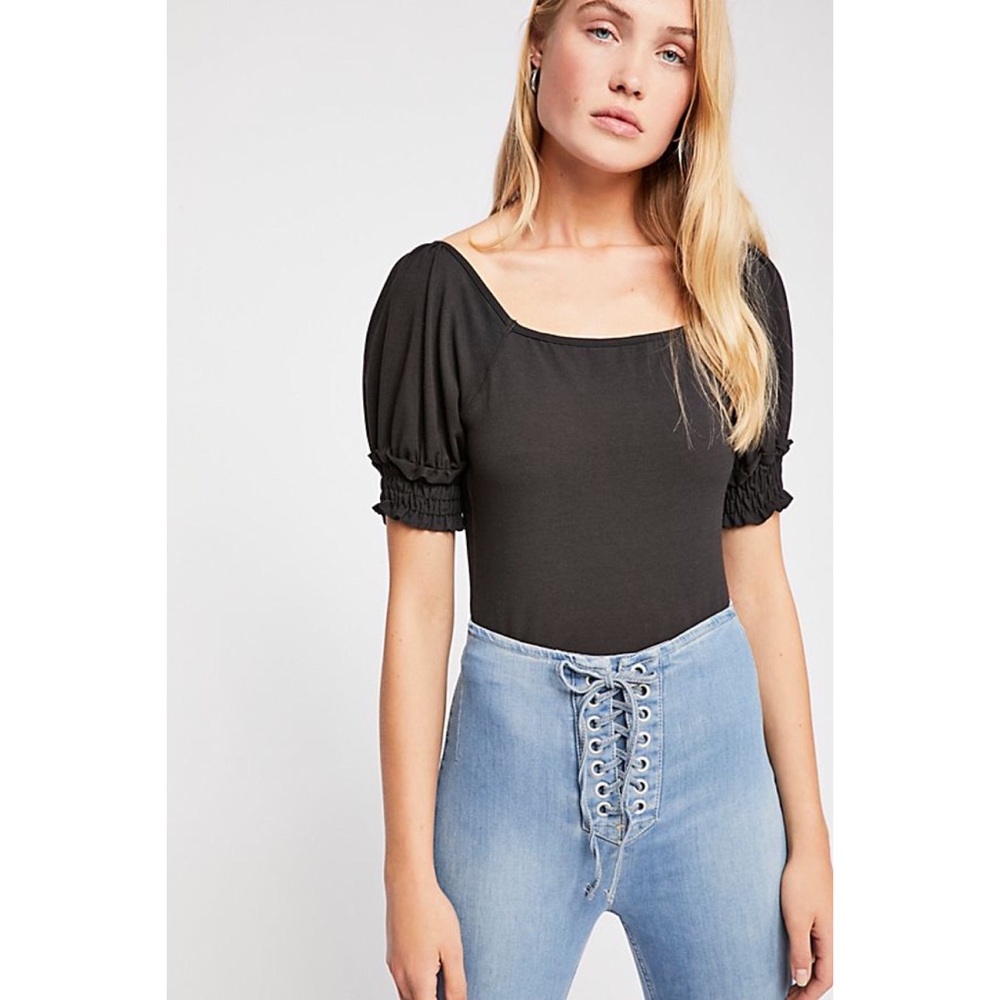 FREE PEOPLE HIGH LACE SKINNY LEGGING JEAN - Picture 3 of 3